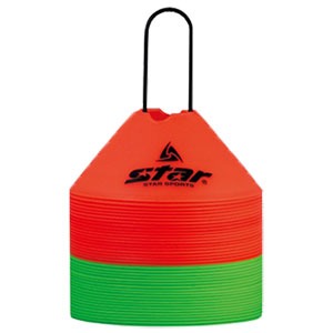 [스포츠용품]스타 - 접시콘 세트 SA313S/빨강(20개)+녹색(20개)세트+고리/접시콘/훈련용품