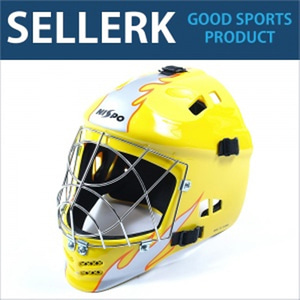 니스포 - 플로어볼 골키퍼헬멧 Yellow(Fiber Glass 소재의 고급헬멧)/플로어볼용품