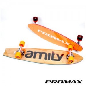 [스포츠용품]프로맥스 - AMITY 스케이트보드 KO-555A/전문가용/보드-대나무 5layer/레드휠/오렌지휠/스케이트/보드/운동