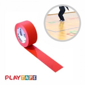 [학교체육용품]스포타임 - 플레이 테이프 빨강 5cm/크레이프 페이퍼/길이 55cm/교실 강당체육활용